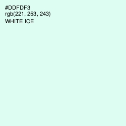 #DDFDF3 - White Ice Color Image
